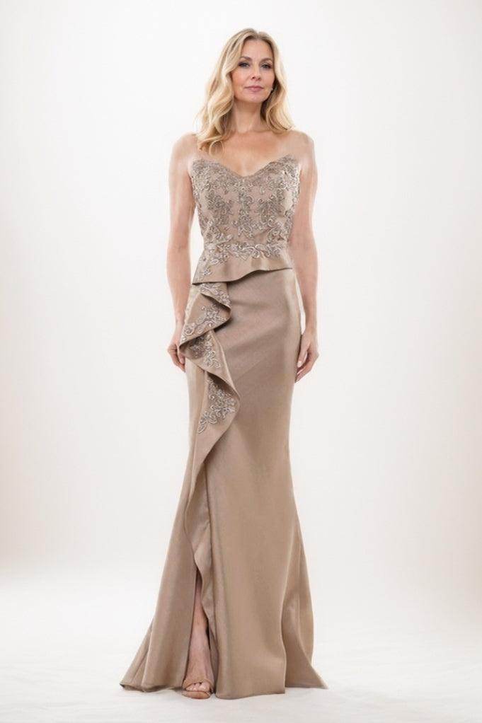 Mermaid Maxi Luxe Satin Mother Of The Bride Dress CM0288 - COCOMELODY